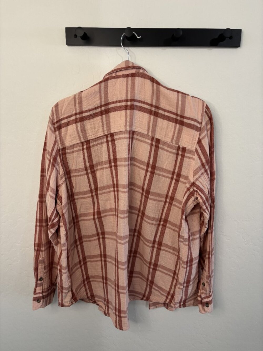 Universal Thread Pink Plaid Gauze Button Down Shirt | Size XL - Picture 4 of 4